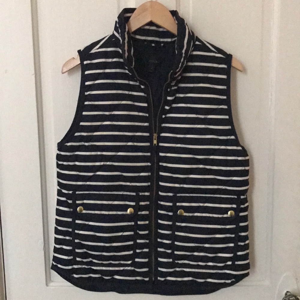 Striped J.Crew excursion vest